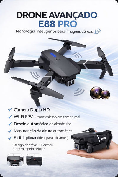 E88 Pro Smart HD Drone – Foldable, Easy & Powerful